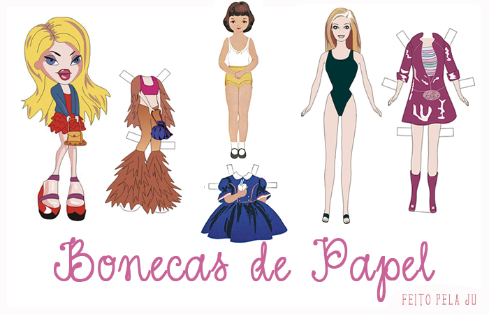 Bonecas de papel para imprimir  Roupas de boneca de papel, Roupas de papel,  Casa de bonecas de papelão